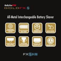 BaByliss GoldFX All-Metal Interchangeable-Battery Shaver