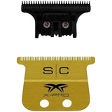 StyleCraft Fixed Gold Titanium X-Pro Wide Replacement Trimmer Blade w/ Black Diamond DLC The One Cutter Set (SC527GB)